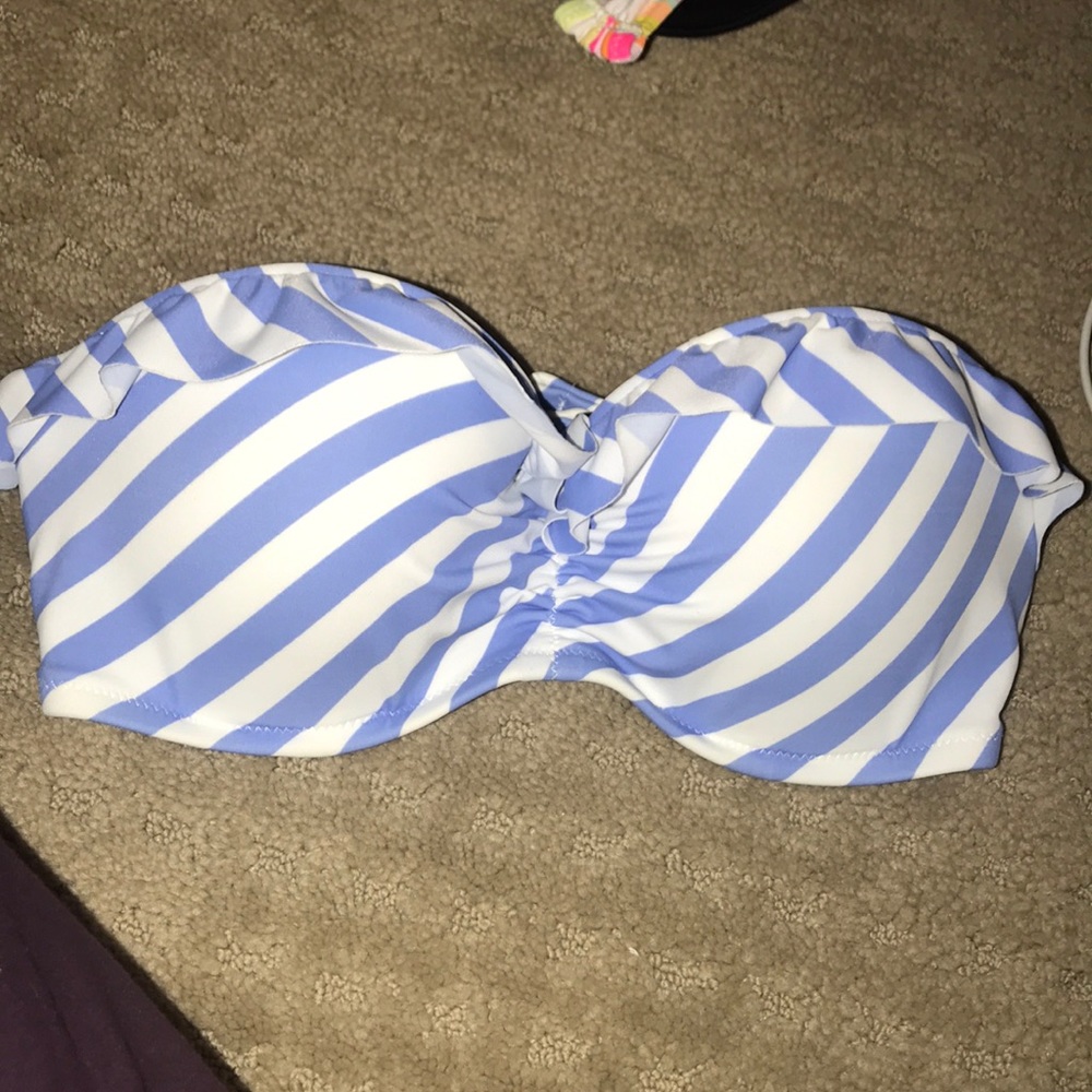 Victoria’s Secret blue and white striped bikini